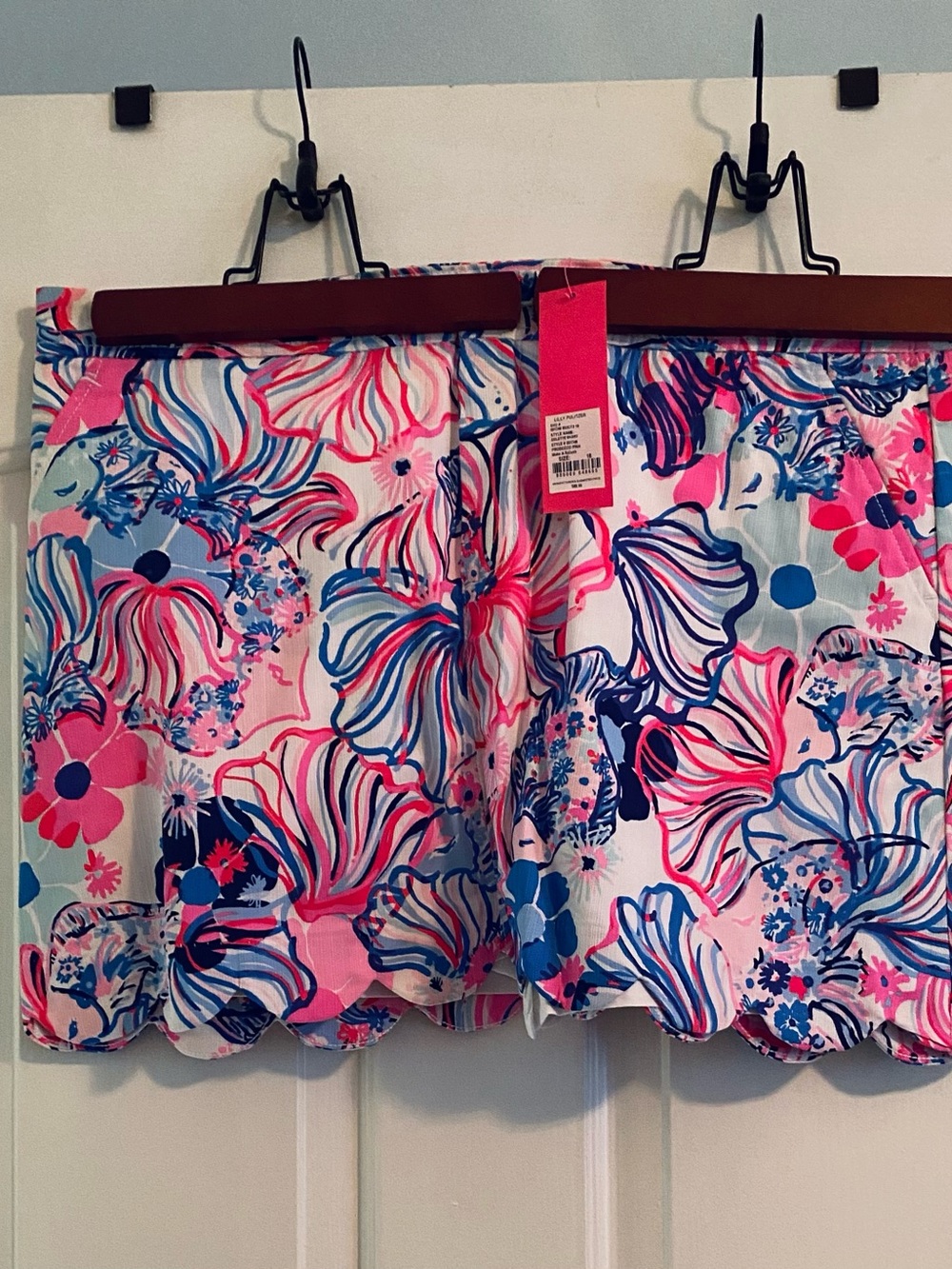 Lilly Pulitzer Pink Blue Floral Scallop Hem Skort BNWT